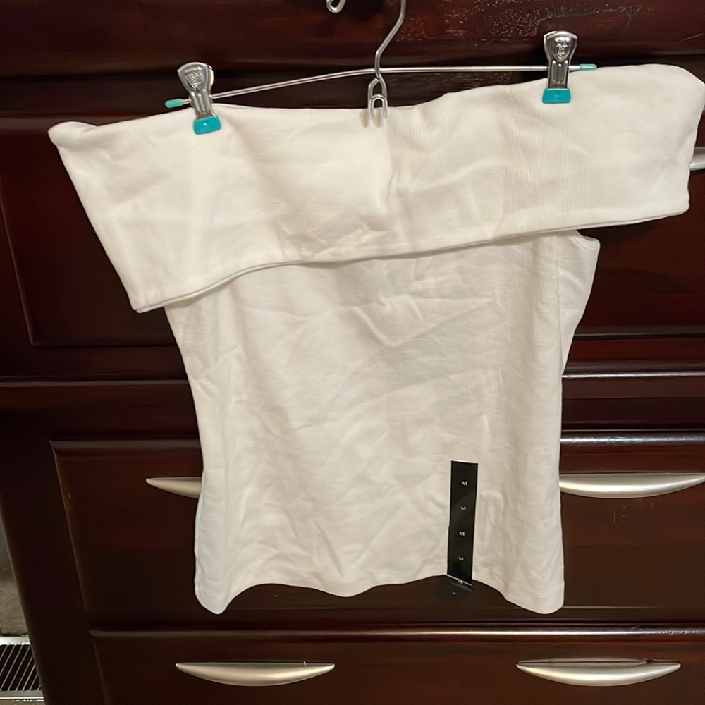 Banana Republic factory off the shoulder white shirt